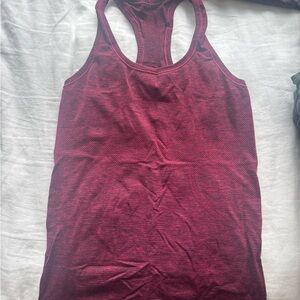 Women's Sleeveless Lululemon Burgundy Workout Top